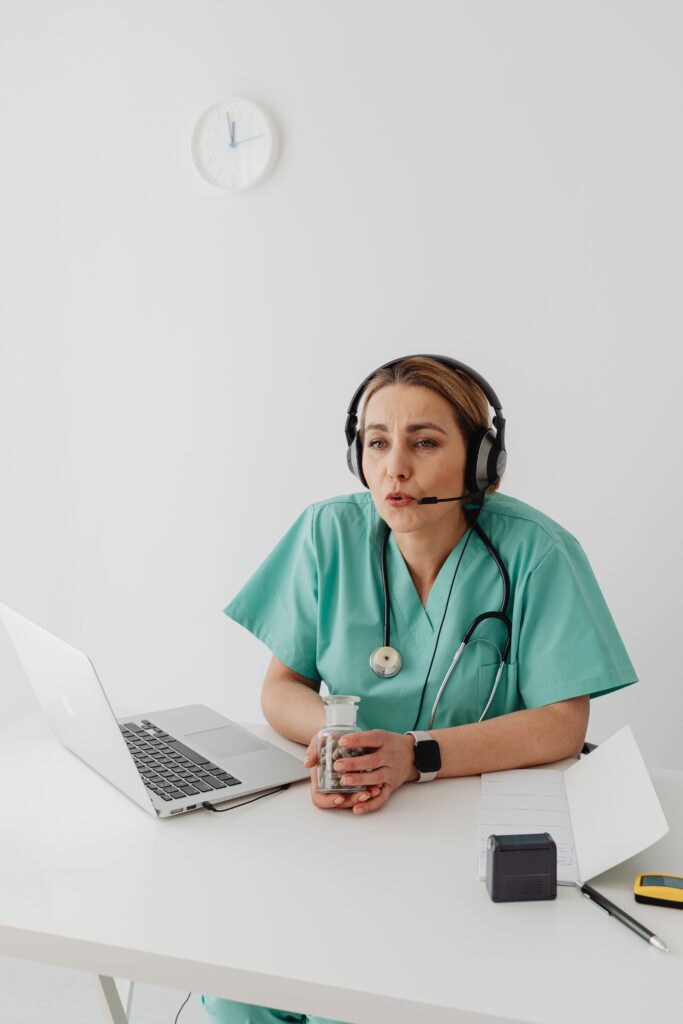 Virtual medication-assisted treatment appointment on a smartphone in California